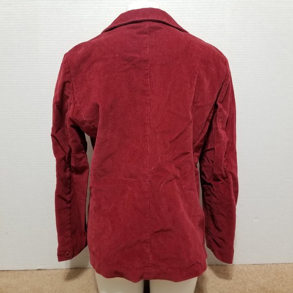 L.L. Bean jacket 12 corduroy ribbed blazer lined three button pockets YR81 - Picture 3 of 15